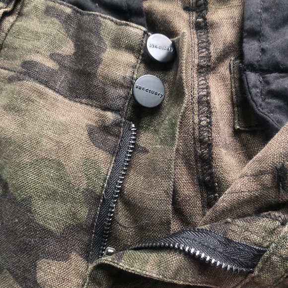 Sanctuary by Anthropologie Linen Relaxed Fit Camo Cargo Pants Size 25 - Picture 6 of 16